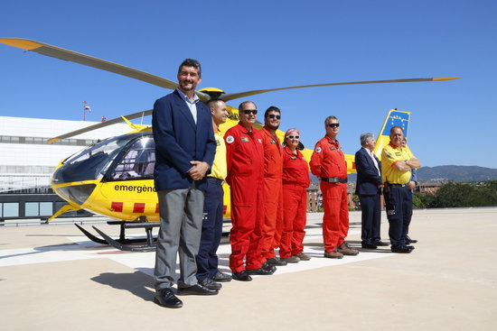 Medical helicopter service at Reus' Hospital Sant Joan on July 16, 2019 (Núria Torres/ACN)